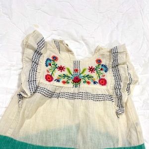 Zara Baby Girl 12-18 Embroidered Top